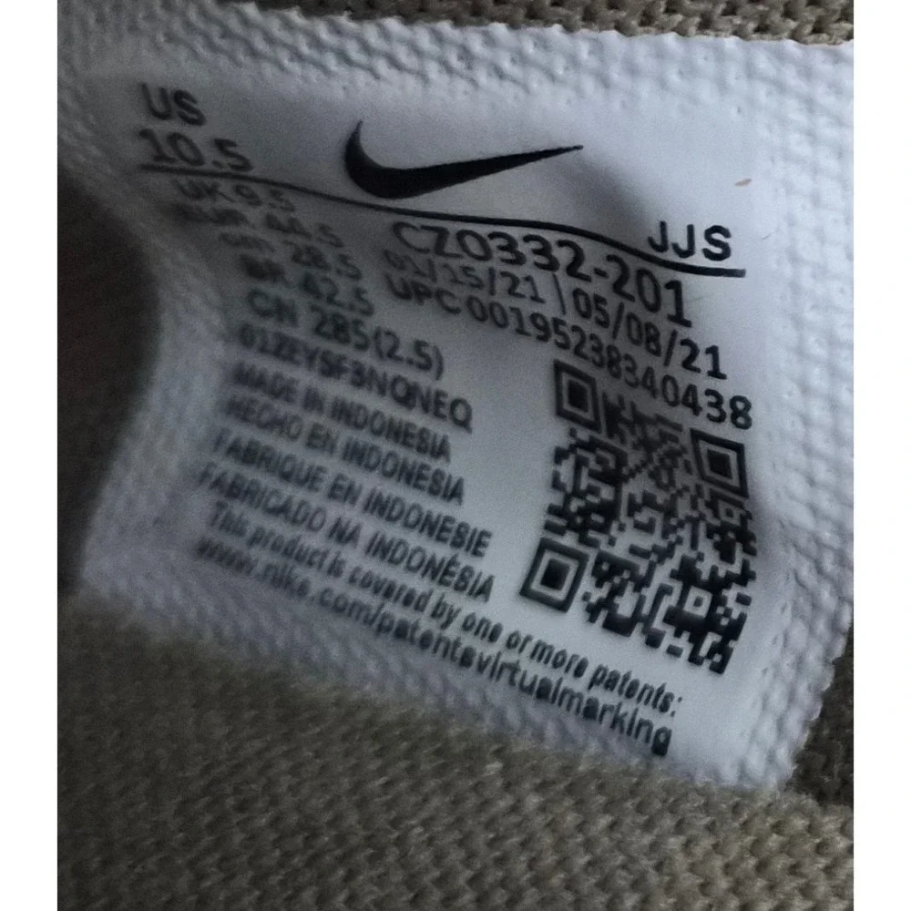 Nike Offline 2.0 Light Bone Cashmere Mules CZ0332-201 Mens 10.5